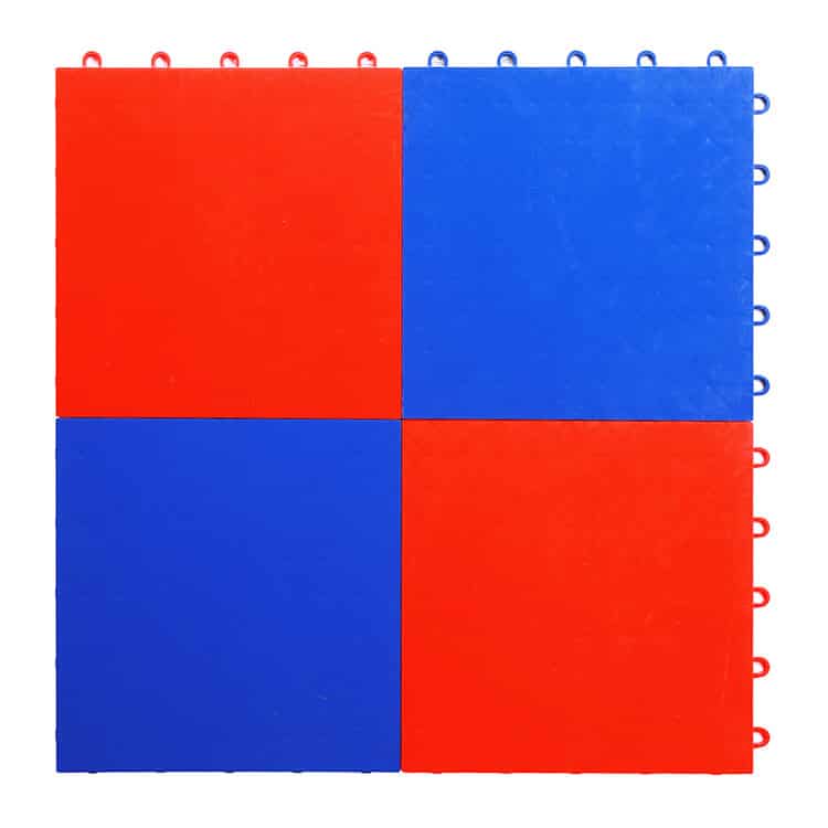 Interlocking suspended floor mat